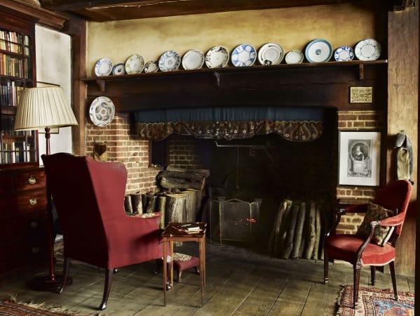 The fireplace in the parlour at Great Dixter by Andrew Montgomery